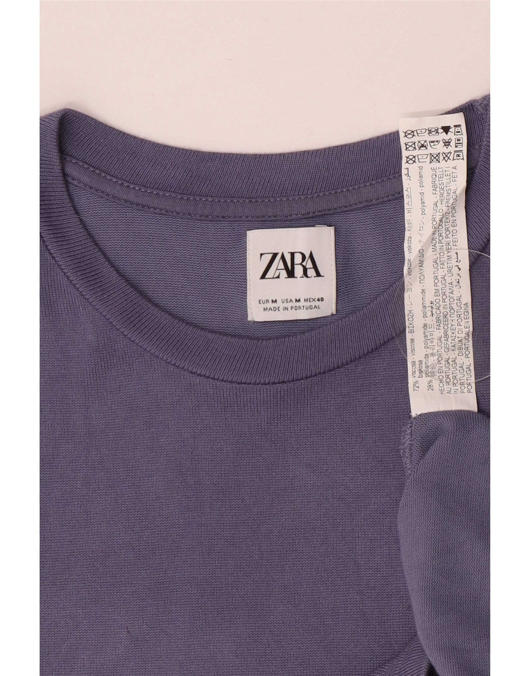 Мужская футболка Zara Top Medium Purple из вискозы