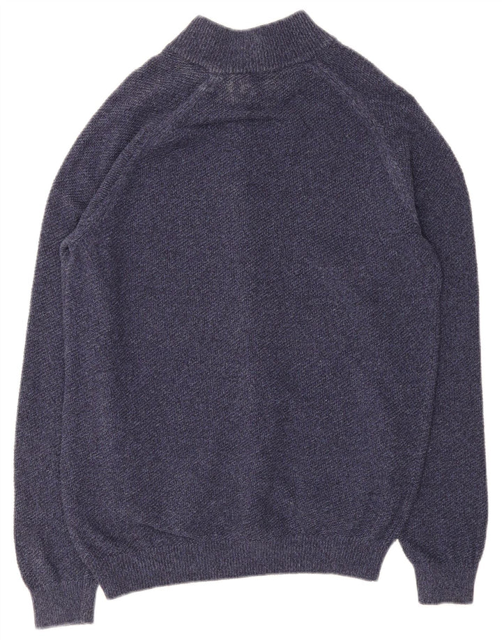 Мужской кардиган Massimo Dutti, большой темно-синий хлопковый свитер