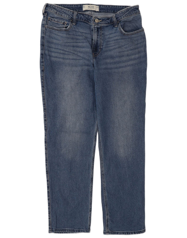 Женские прямые джинсы Hollister с высокой посадкой, США 14, большие W32 L30, синие