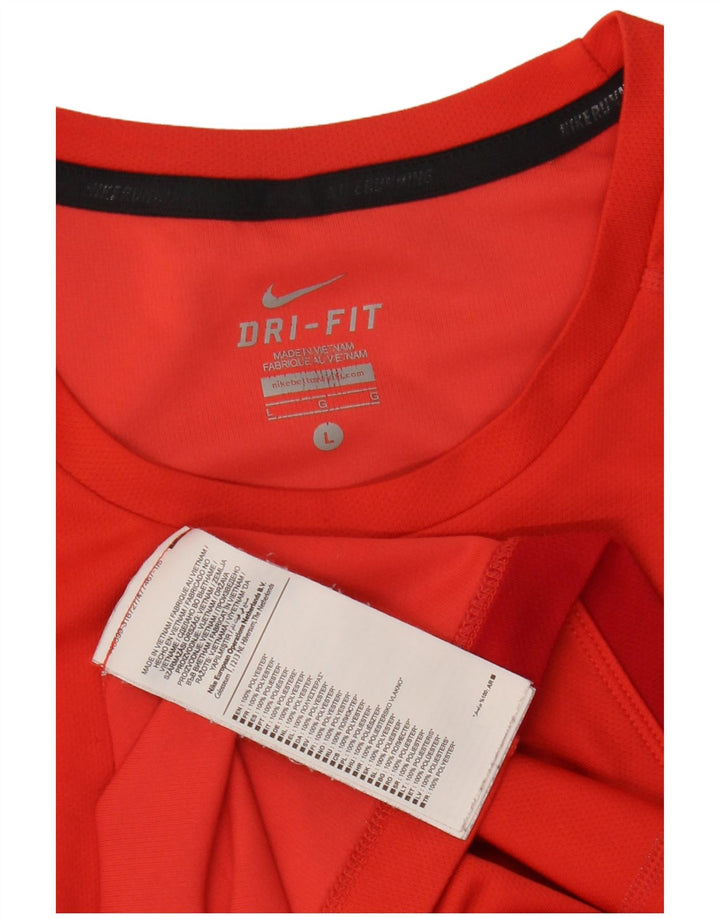 Мужская футболка NIKE Dri Fit, большой красный полиэстер
