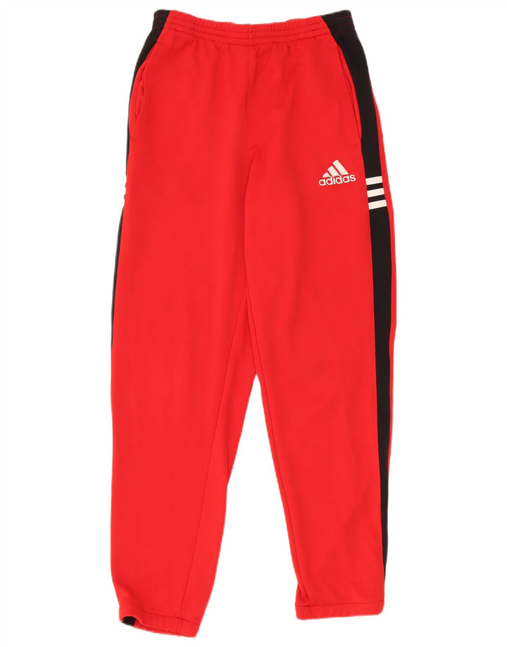Спортивные брюки Adidas для мальчиков 13–14 лет, красный полиэстер с цветными блоками