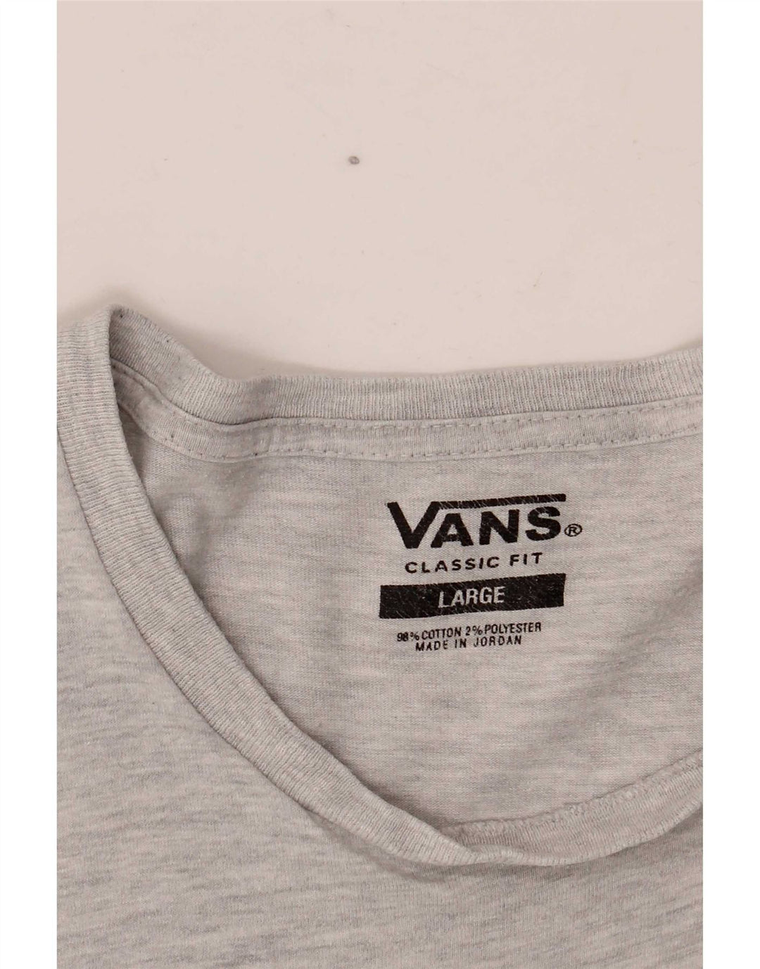 Мужская футболка классического кроя Vans, большой серый хлопковый топ