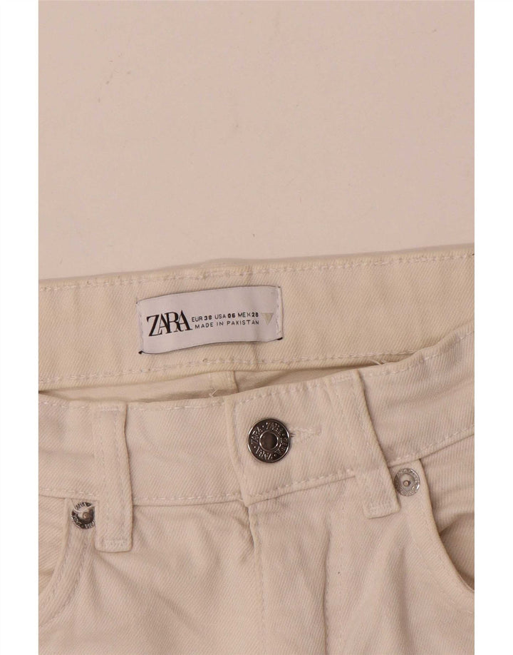 Женские укороченные джинсы Zara EU 38, маленькие W28 L25, белые