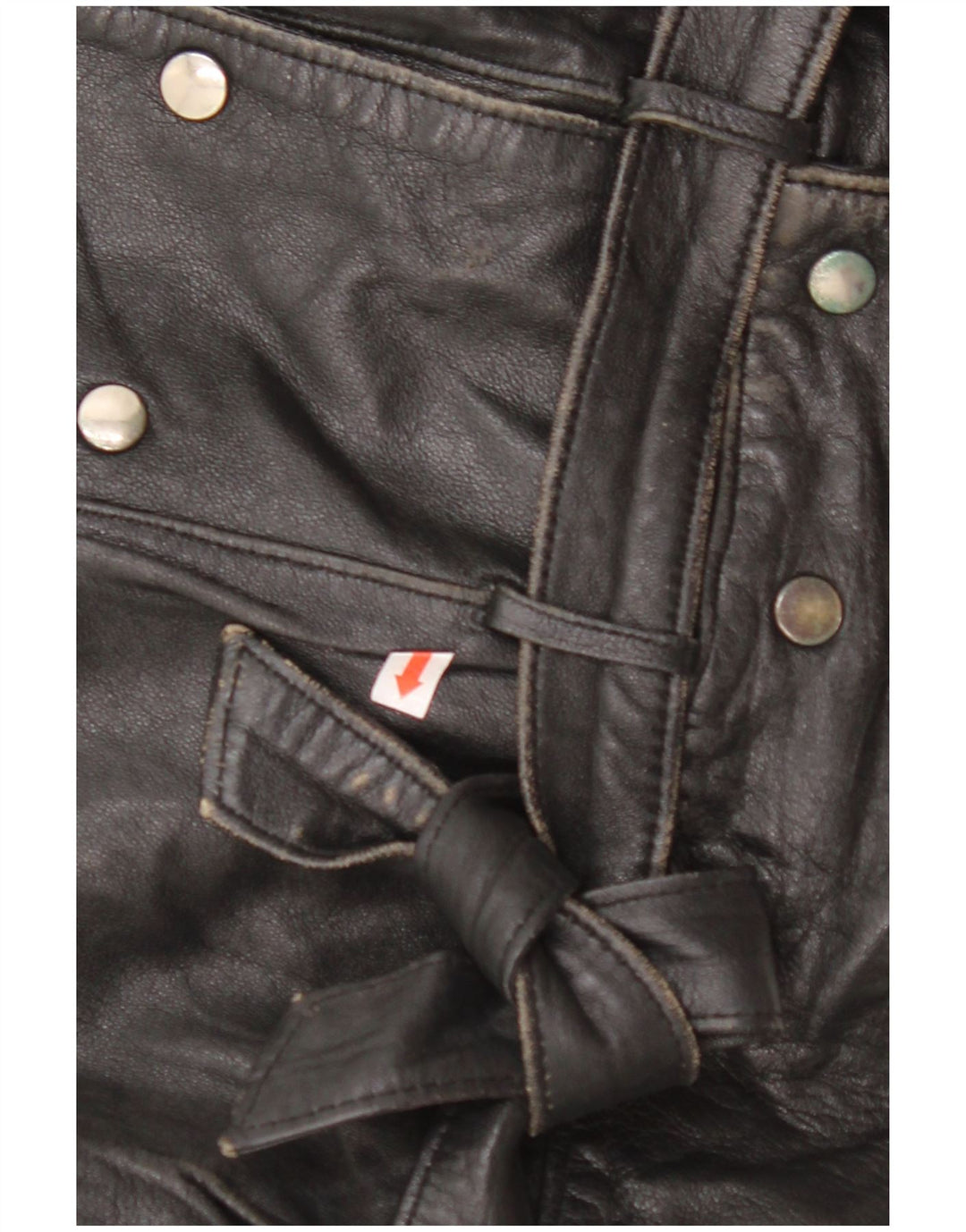 ВИНТАЖНАЯ женская кожаная куртка оверсайз EU 42, большая черная кожа