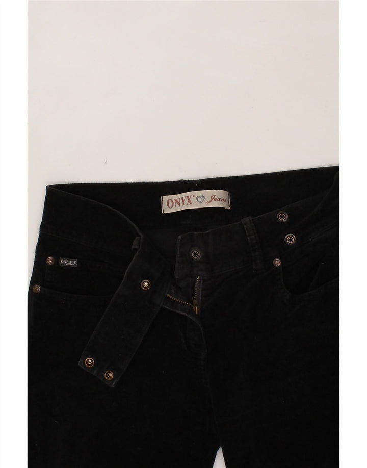 ONYX Womens Bootcut Casual Trousers W29 L31 Black Cotton Vintage Onyx and Second-Hand Onyx from Messina Hembry 