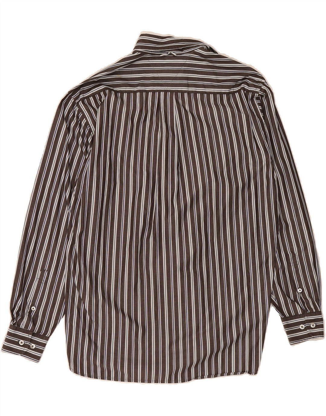 TOMMY HILFIGER Mens Shirt Small Black Striped Cotton Vintage Tommy Hilfiger and Second-Hand Tommy Hilfiger from Messina Hembry 