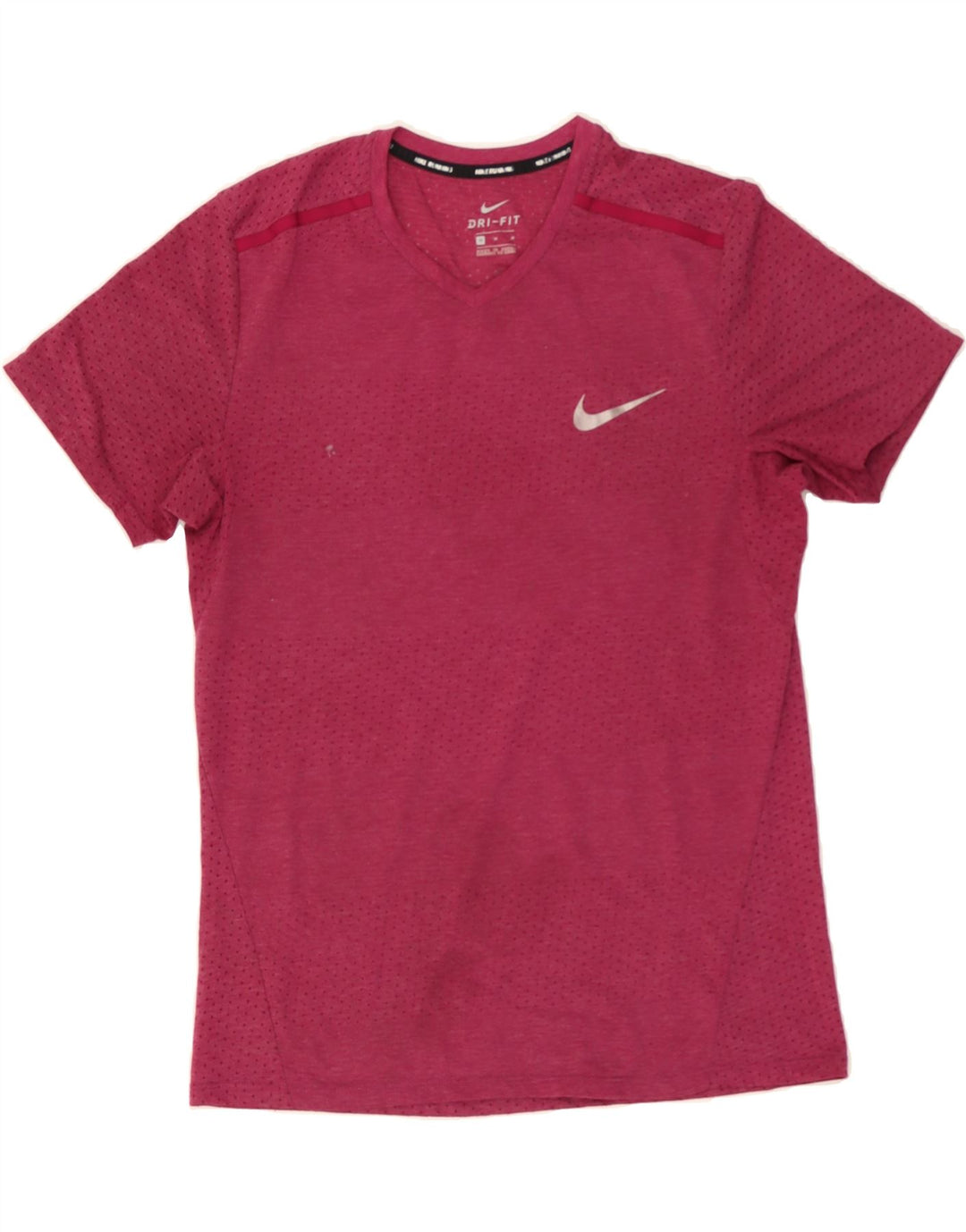 NIKE Mens Dri Fit T-Shirt Top Medium Burgundy Vintage Nike and Second-Hand Nike from Messina Hembry 