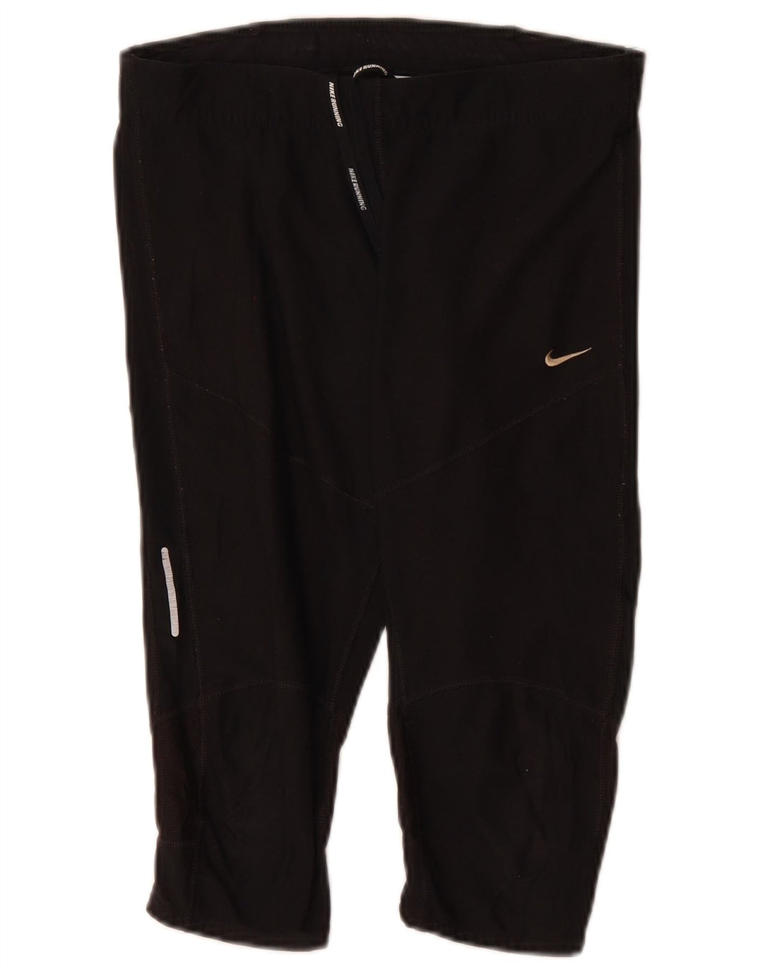 Женские спортивные брюки-капри NIKE Dri Fit UK 12, средний черный полиэстер