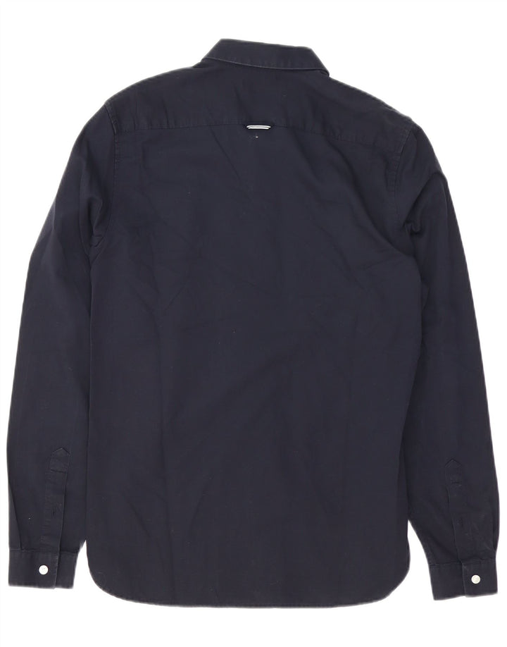 Мужская рубашка Fred Perry, маленькая, темно-синяя, хлопок