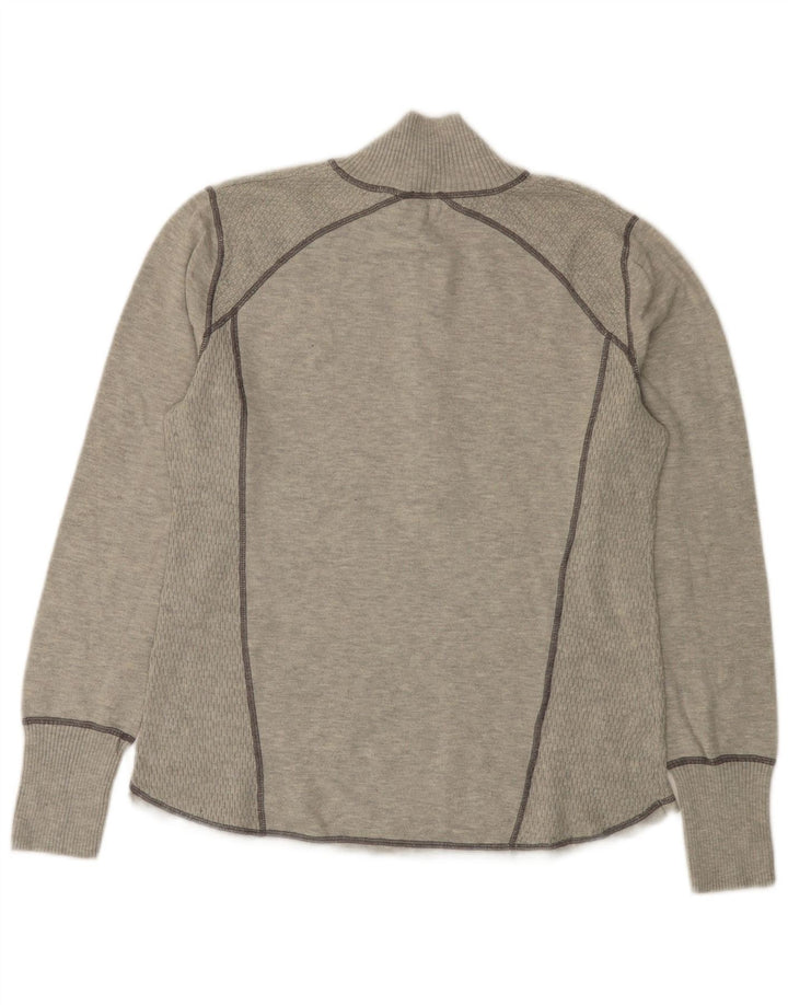 Женский джемпер с воротником на молнии EDDIE BAUER UK 18 XL, серый полиэстер
