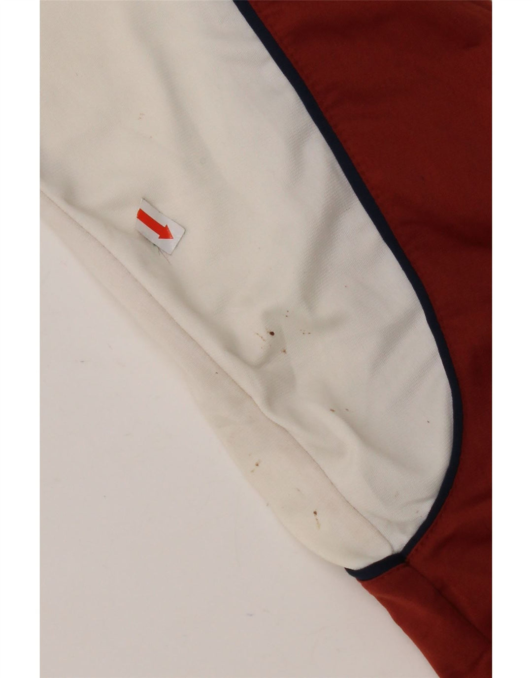 ASICS Mens Tracksuit Top Jacket Medium Maroon Colourblock Polyester