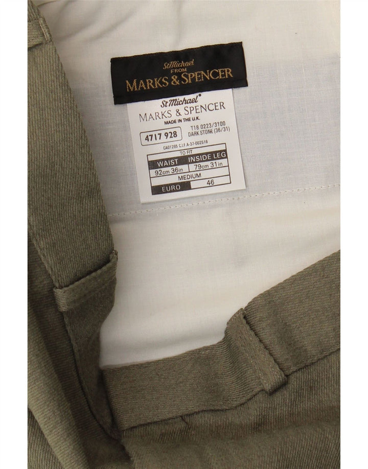 Мужские прямые брюки-чиносы Marks & Spencer W36 L31 серые из полиэстера