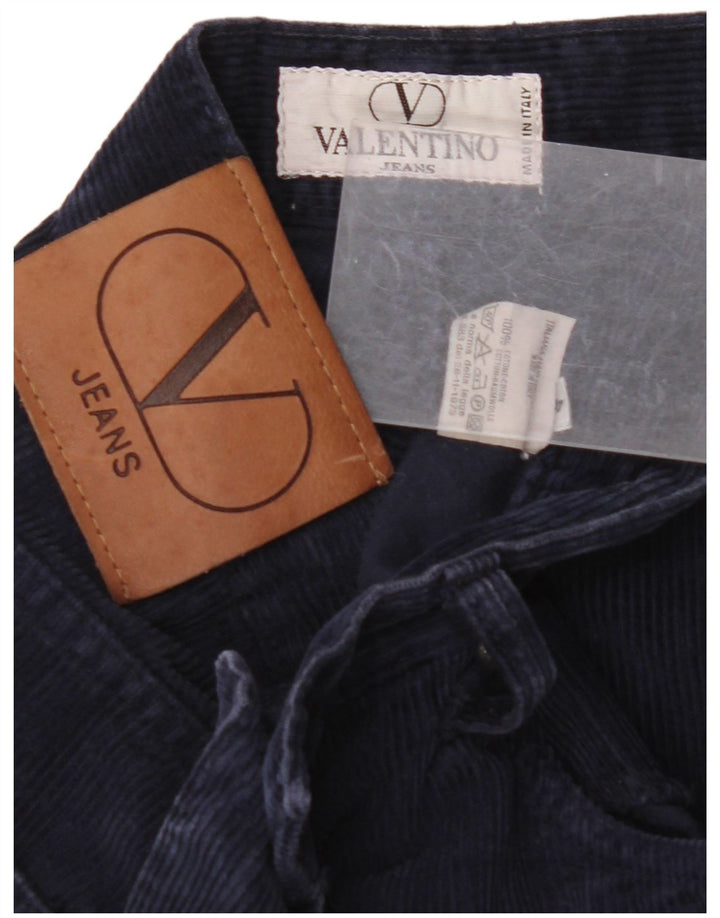 VALENTINO Мужские прямые вельветовые брюки W40 L28 Темно-синие, хлопок