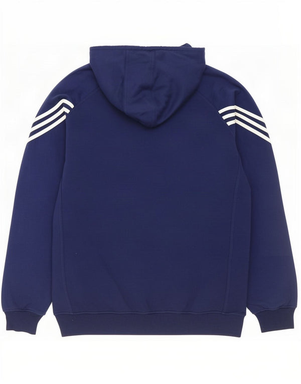 Мужской джемпер с капюшоном Adidas UK 38/40, средний, темно-синий, хлопок