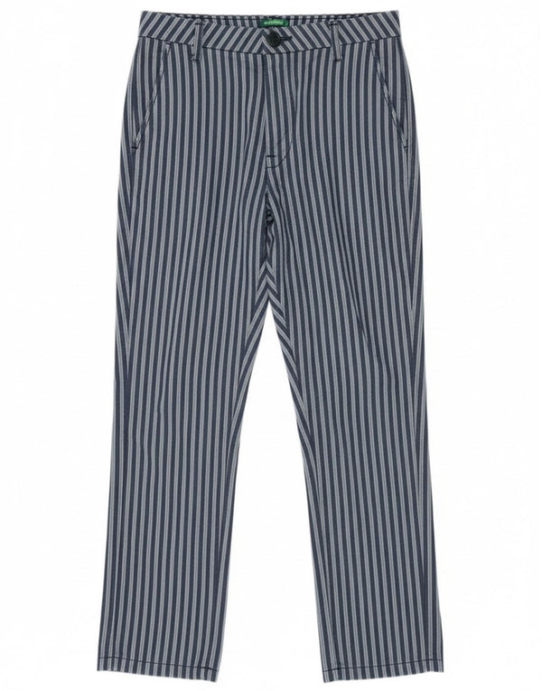 Брюки-чиносы женские Benetton UK 8 Small W28 L25 Темно-синие в полоску