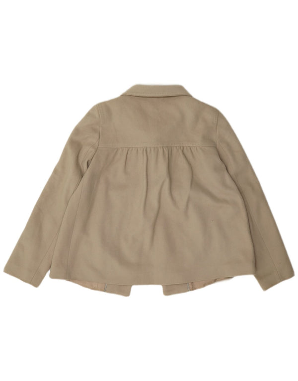 Женское бушлат свободного кроя Zara UK 6 XS, бежевый, шерстяной