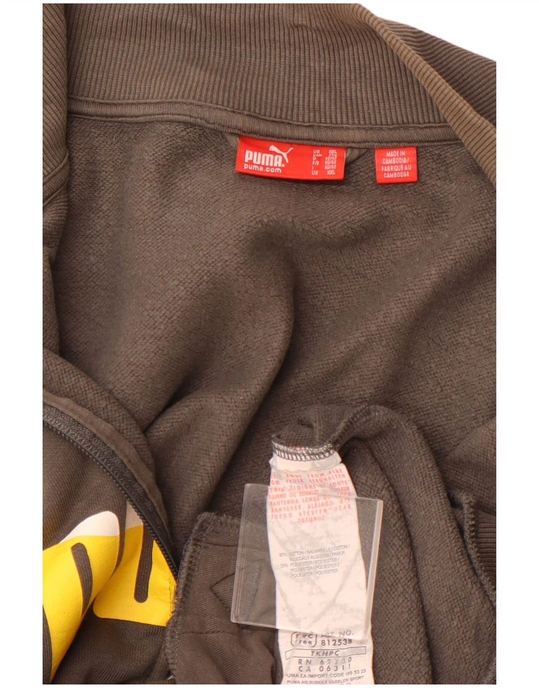 Мужской спортивный костюм PUMA с рисунком, верхняя куртка 2XL, серый хлопок