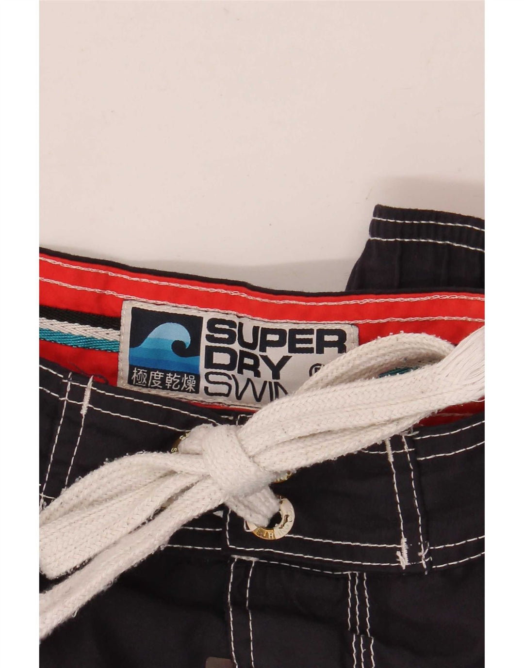 Мужские шорты для плавания Superdry с рисунком, средний темно-синий, полиэстер