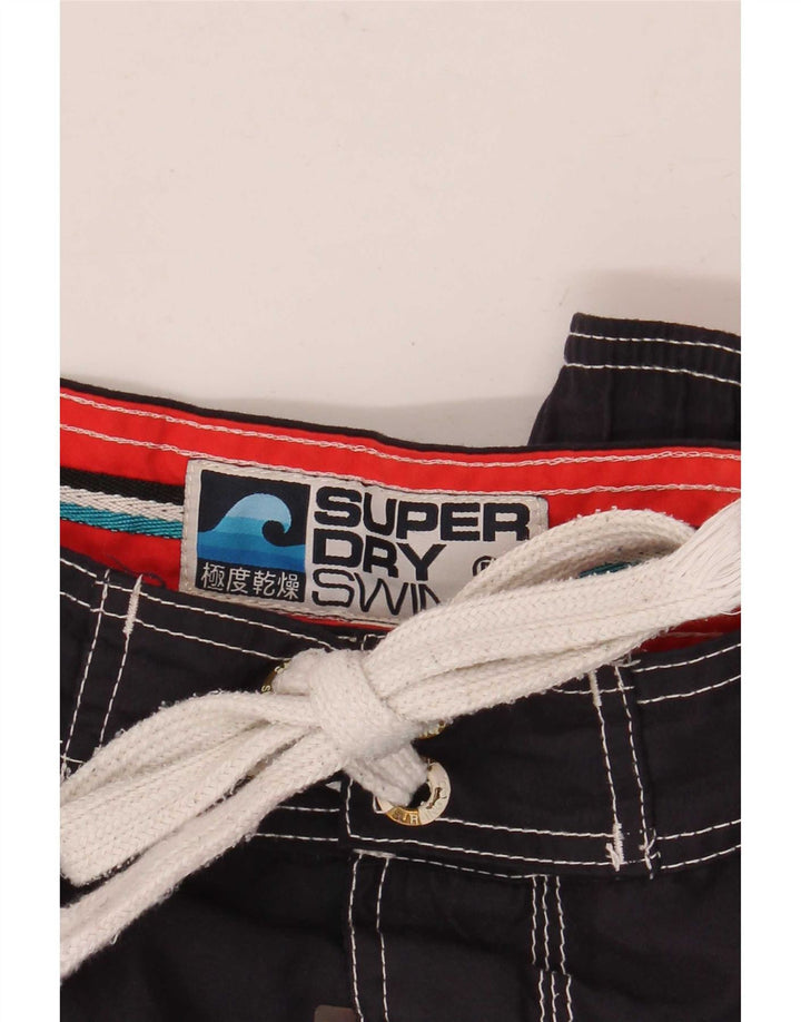 Мужские шорты для плавания Superdry с рисунком, средний темно-синий, полиэстер