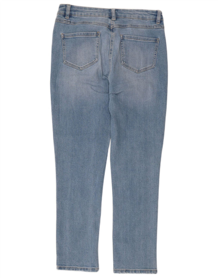 Женские зауженные джинсы M&Co UK 12, средние W32 L27, синие, хлопок