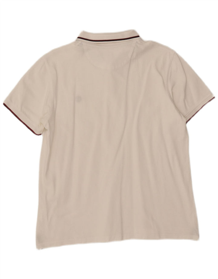 TIMBERLAND Мужская рубашка-поло приталенного кроя, большая белая