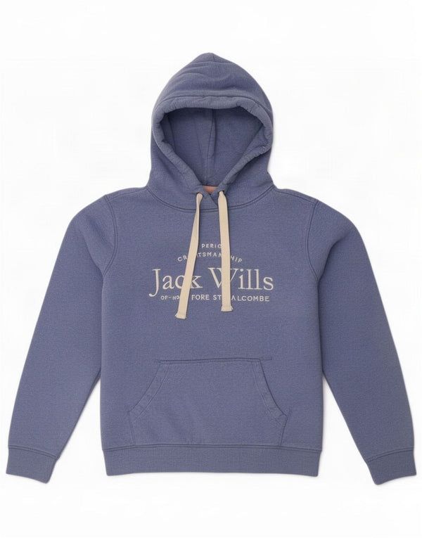 Женский джемпер с капюшоном оверсайз с рисунком Jack Wills UK 14, большой синий