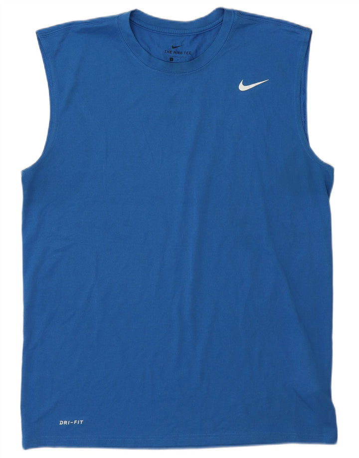 Мужской жилет Nike Dri Fit, большой синий полиэстер