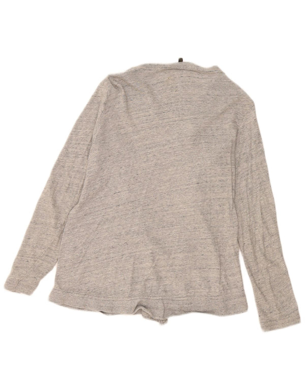 Женский открытый кардиган Massimo Dutti UK 10, маленький серый хлопок с крапинками