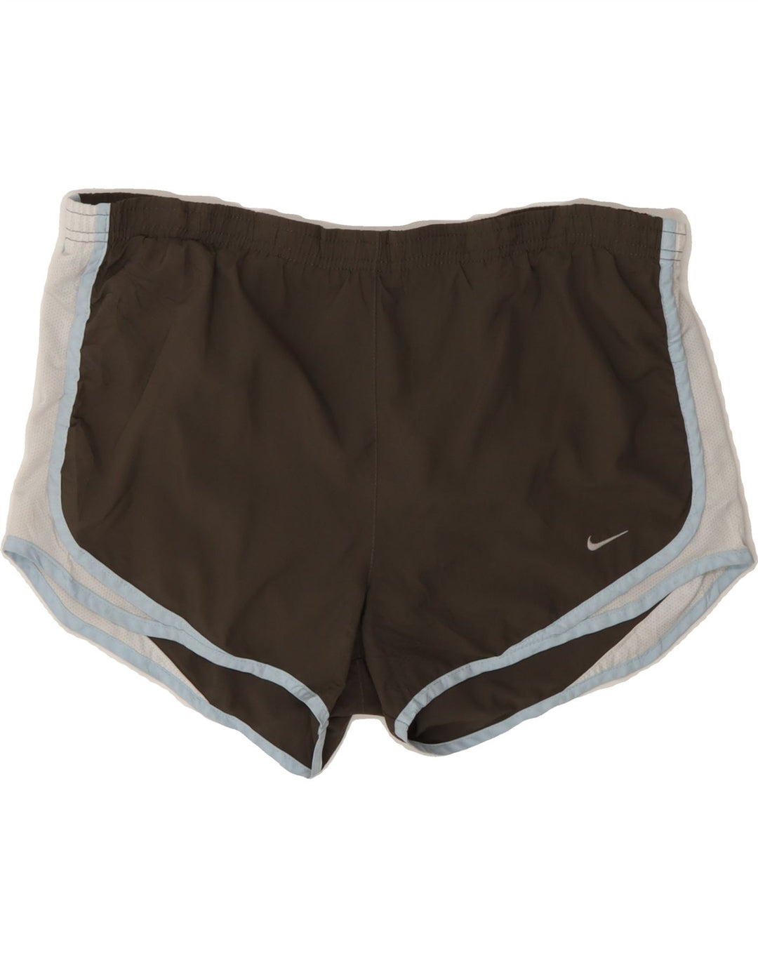 NIKE Womens Sport Shorts UK 14 Medium  Grey Colourblock Polyester Vintage Nike and Second-Hand Nike from Messina Hembry 
