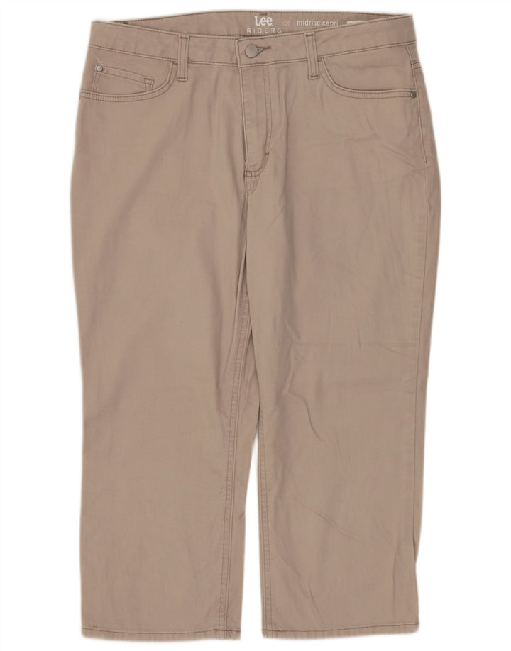 Женские капри LEE Riders со средней посадкой США 12, большие W32 L20, бежевые