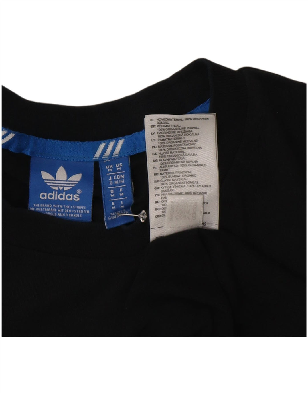 Мужская футболка с рисунком Adidas Top Medium Black Cotton