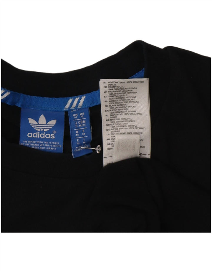 Мужская футболка с рисунком Adidas Top Medium Black Cotton