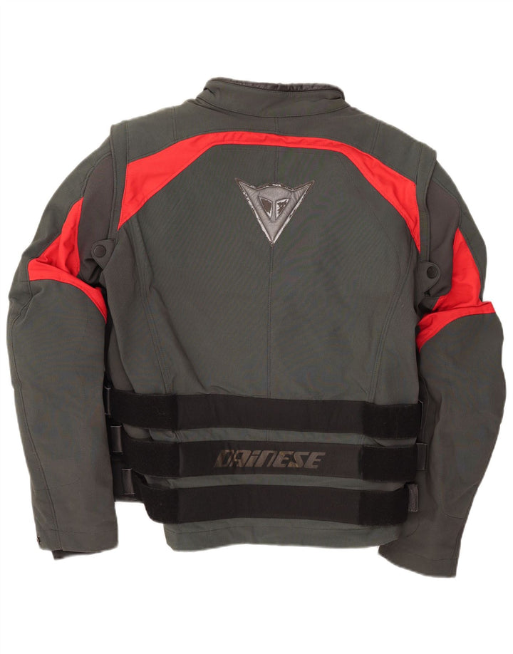 Мужская куртка Dainese Racer IT 52, большая серая, нейлон с цветными блоками