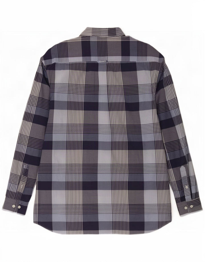 Мужская рубашка стандартного кроя Gant XL, темно-синяя клетка, хлопок
