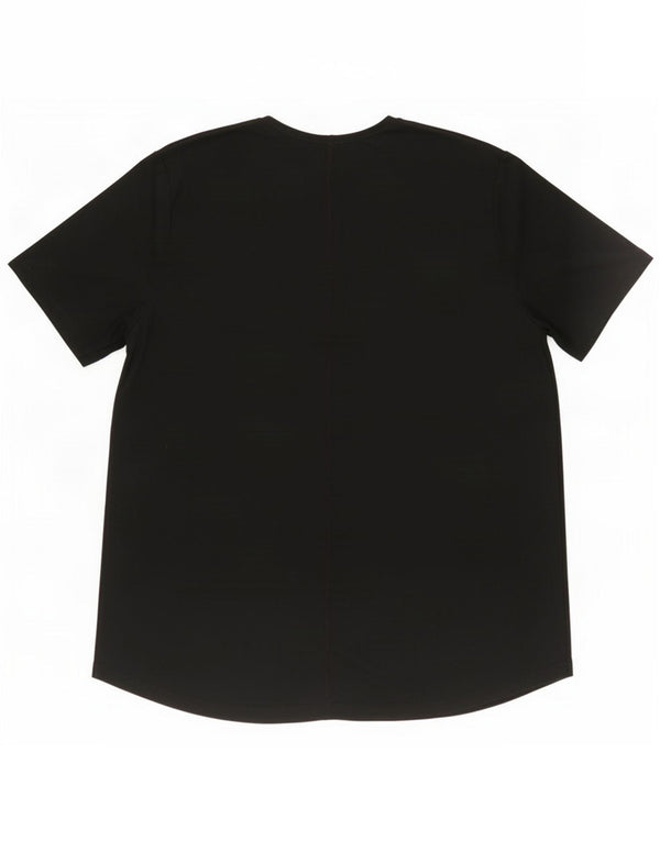 Nike Girls Dri Fit Graphic T-Shirt Top 13-14 Years XL Black Polyester