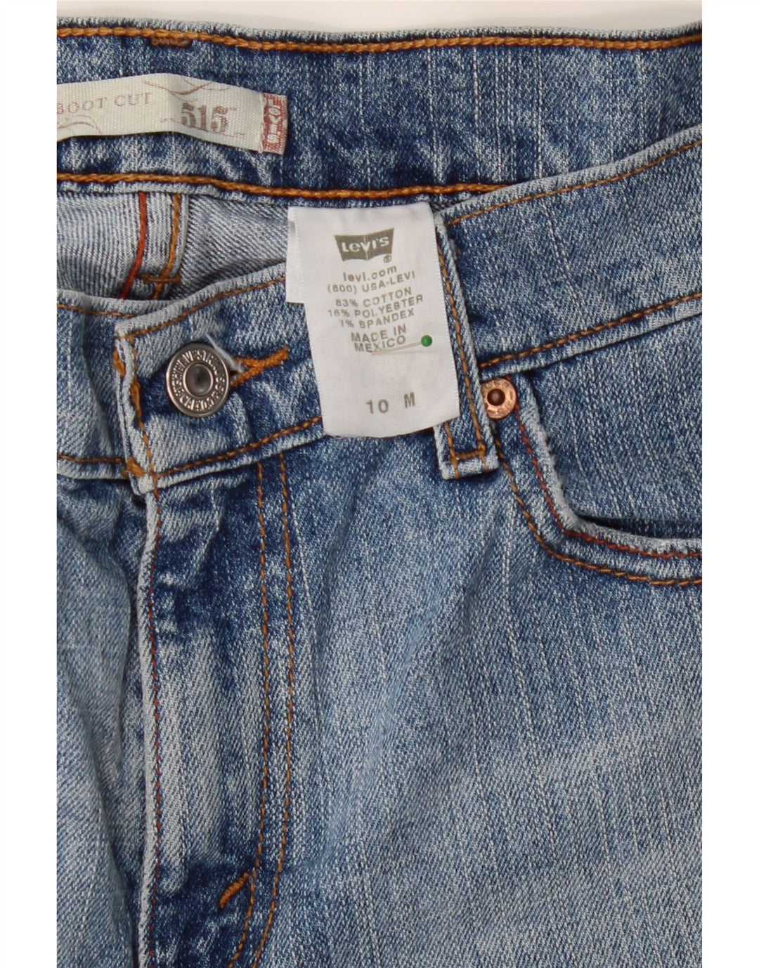 LEVI'S Womens 515 Bootcut Jeans US 10 Large W32 L31 Blue Cotton Vintage Levi's and Second-Hand Levi's from Messina Hembry 
