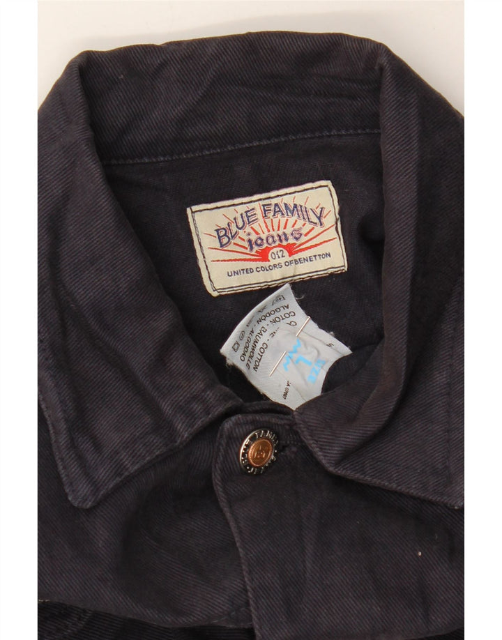 VINTAGE Boys Denim Jacket 10-11 Years Large Navy Blue Cotton Vintage Vintage and Second-Hand Vintage from Messina Hembry 