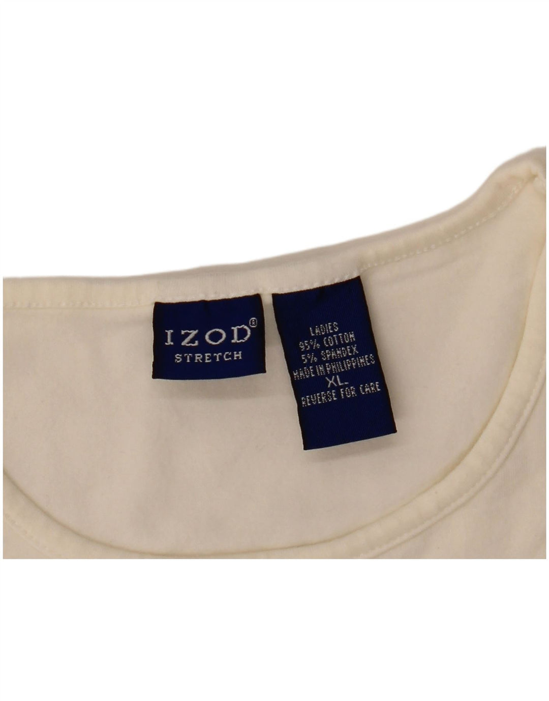 IZOD Женская футболка Top UK 18 XL Белый хлопок