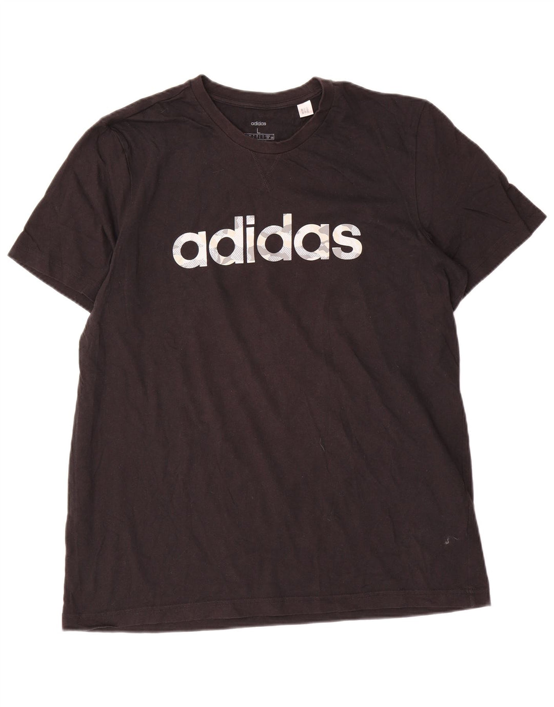 Мужская футболка Adidas с рисунком, большой черный хлопок
