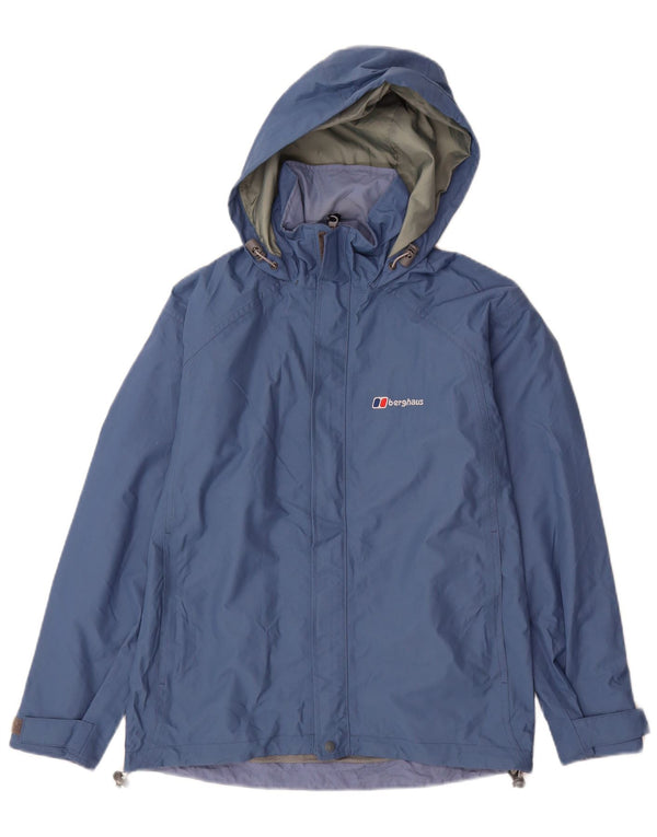 BERGHAUS Женская куртка-дождевик с капюшоном UK 8, маленькая, синяя, нейлон