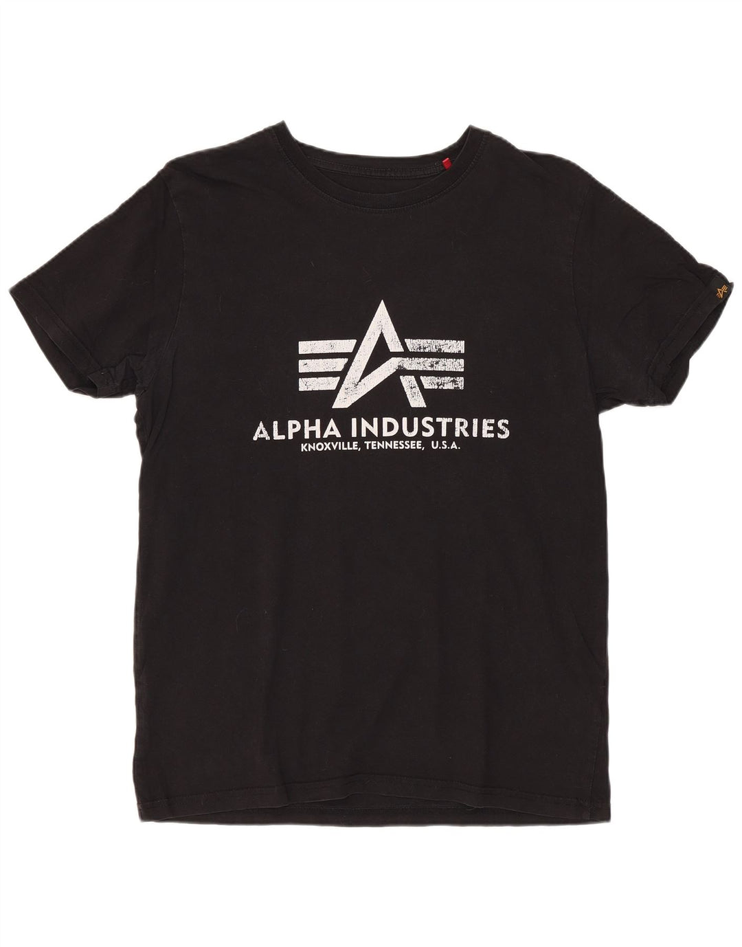 ALPHA INDUSTRIES Женская футболка с рисунком Top UK 10, маленькая, черный хлопок