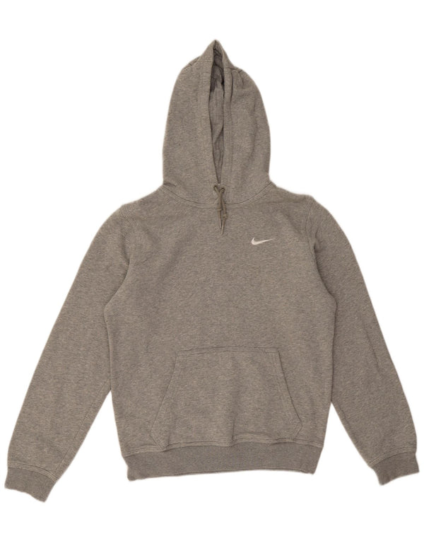 Мужской джемпер с капюшоном Nike, маленький серый, хлопковый в крапинку