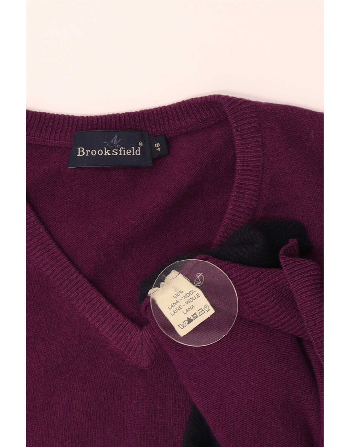 Мужской джемпер с v-образным вырезом Brooksfield IT 48 Medium Purple Argyle/Diamond