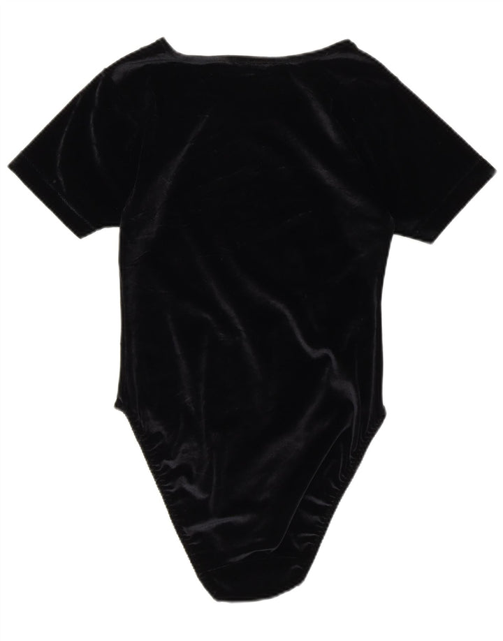 Женское бархатное боди MICHELLE UK 14, средний черный, полиэстер с узором пейсли