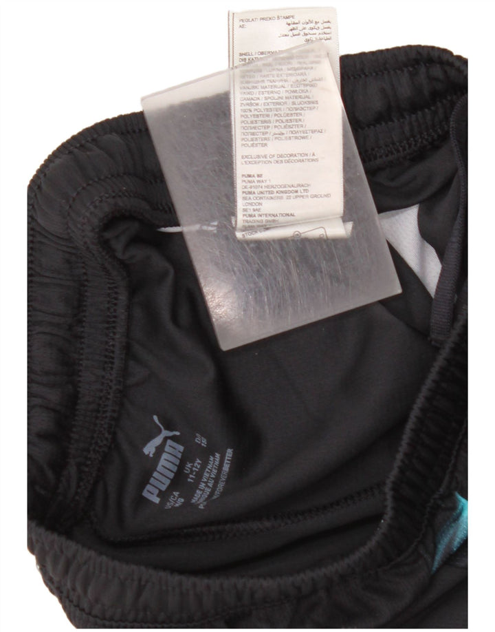 Спортивные шорты PUMA для мальчиков Manchester City 11–12 лет, черные с цветными блоками