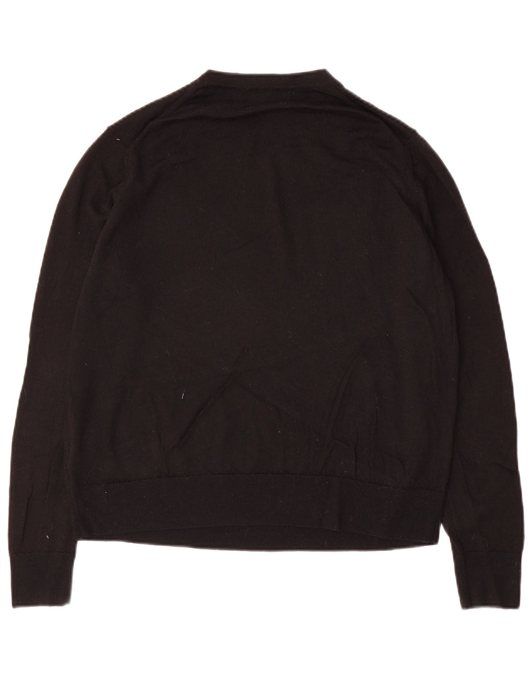 Женский джемпер с круглым вырезом Marks & Spencer, Великобритания, 14, большой, черный, шерстяной