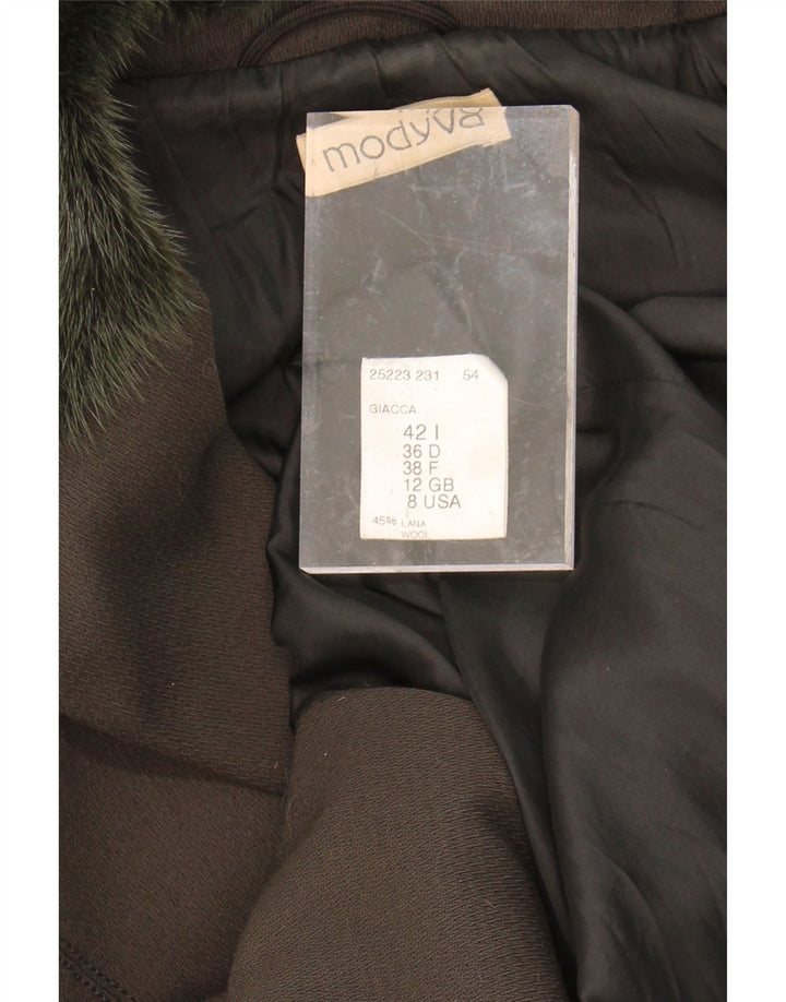 MODYVA Womens 3 Button 2 Piece Skirt Set UK 12 Medium W28  Green Polyester Vintage Modyva and Second-Hand Modyva from Messina Hembry 
