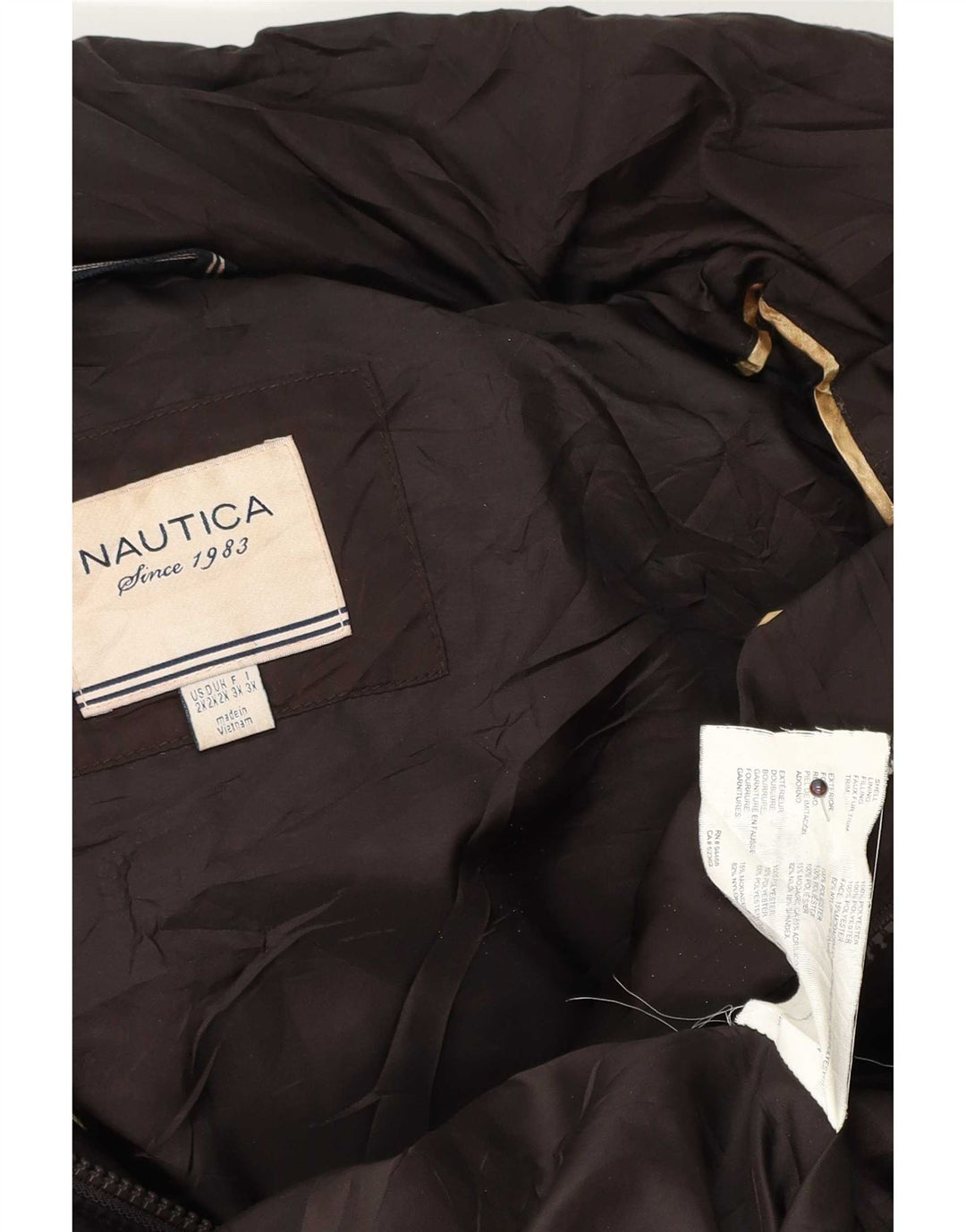 Женская утепленная куртка Nautica с капюшоном UK 20 2XL Коричневый полиэстер