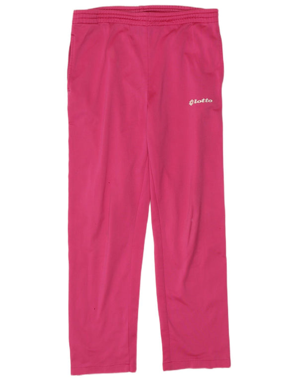 Lotto Womens Graphic Tracksuit Trousers UK 14 Large  Pink Colourblock