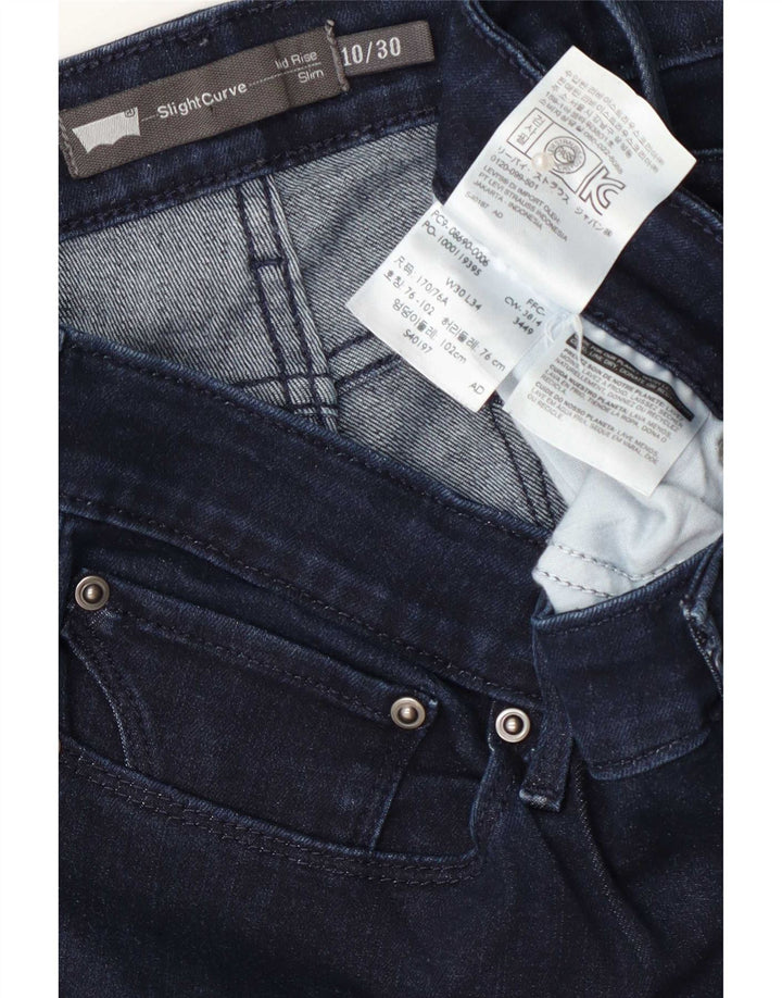 Женские узкие джинсы со средней посадкой Levi's W30 L34 Темно-синие